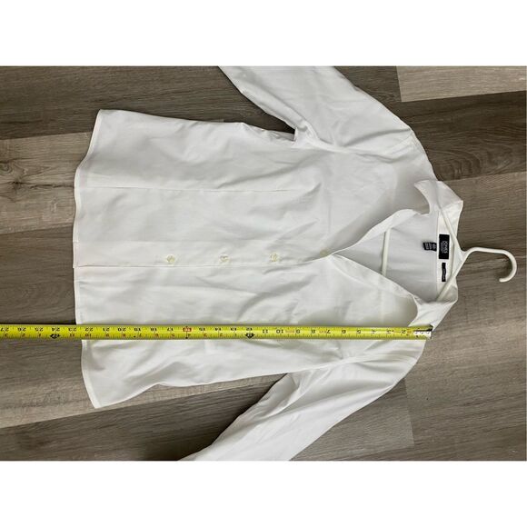 Jones New York Easy-Care Button-Up Shirt, White, Size Medium, MSRP $80 - Picture 2 of 10